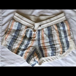 Athleta Linen Stripes Shorts Size 2